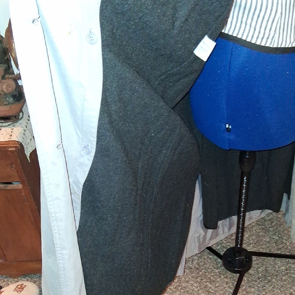 Y2k London Fog Grey Double Breadtef Trench Coat. - Picture 9 of 16